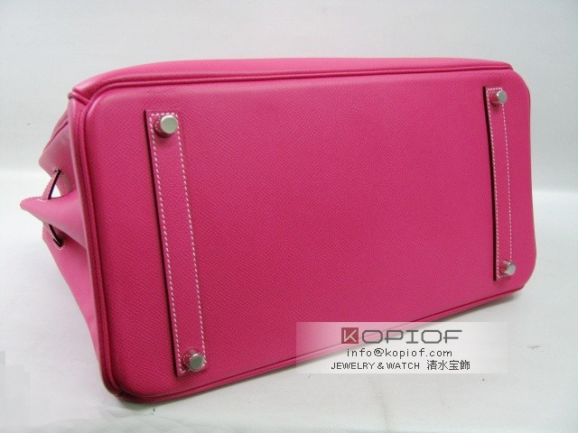 エルメス バーキン35ヴォーエプソン-ローズティリアン(シルバー金具) her436